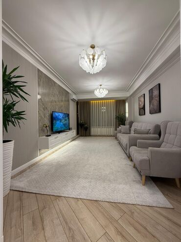 раздольный ак жол: 3 комнаты, 100 м², Элитка, 8 этаж, Евроремонт