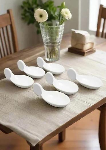 Ostala kuhinjska oprema: Set porcelanskih kašika za serviranje predjela – 6 komada - Dizajn za — 1
