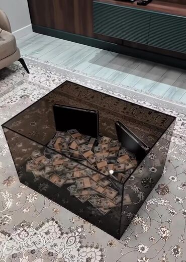 Sifarişlə jurnal masaları: Kvadrat masa, Açılmayan, Təkərsiz, Şüşə — 17