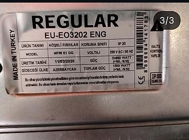dxovka: REGULAR EU-EO3202 ENG elektrik sobası.Həcmi: 36 L - Model: MF36 E1 — 3
