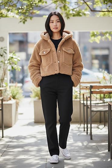 Пуховики и зимние куртки: Пуховик, Короткая модель, С капюшоном, S — 8