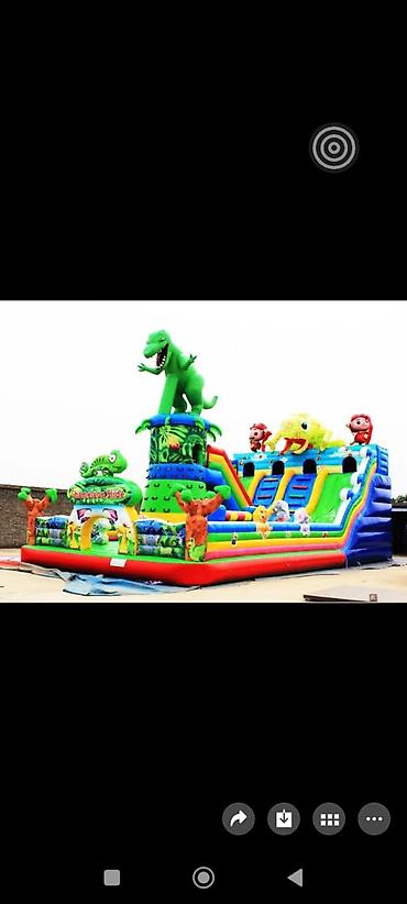 надувной домик: Надувной игровой комплекс «Chameleon Slide» с горкой и тематикой — 2
