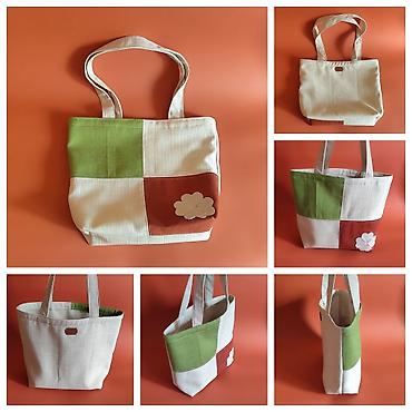 Torbe: Torba – ručni rad, patchwork dizajn Dimenzije 36 cm x 36 cm x 8 — 1