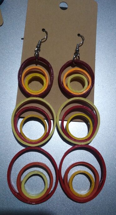 Minđuše: Pirsing, Handmade, Materijal: Epoksi smola — 10