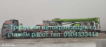 Курулуш адистиктери: Талап кылынат Атайын техника оператору, Төлөм: Ай сайын, Тажрыйбасы 5 жылдан жогору — 1