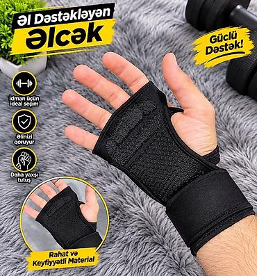 Спортивный инвентарь: Əl dəstəkləyən idman əlcəyi - Güclü bilək dəstəyi: inteqrə edilmiş — 1