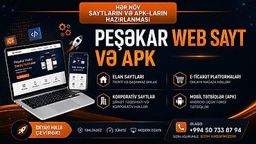 Peşəkar web sayt və mobil tətbiq (APK) hazırlanması xidməti Təklif