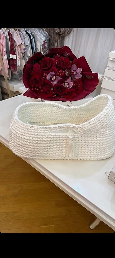 Beşiklər: Məhsul: Körpə üçün toxunma daşıma səbəti (Moses basket üslubunda) - — 2