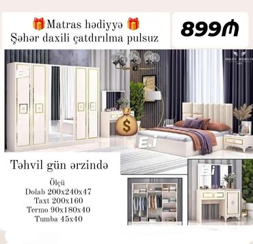 Masa və oturacaq dəstləri: Yataq desti rəng seçimi var