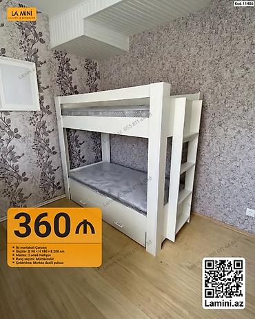 İki mərtəbəli çarpayı – La Mini - Ölçülər: D 90 x H 180 x E 200 sm -