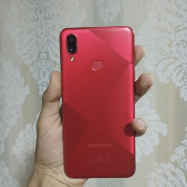 Samsung A10s, 32 GB, rəng - Qırmızı, Barmaq izi, İki sim kartlı, Face ID