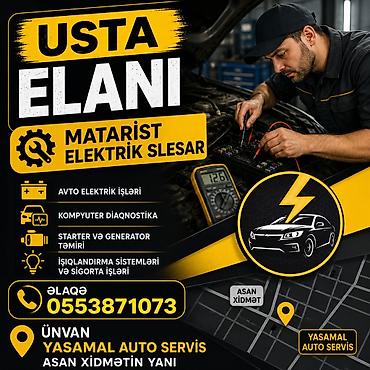 Usta elanı: Matarist elektrik slesar tələb olunur (zastafda olsa