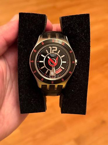 saat samdan: İşlənmiş, Qol saatı, Swatch, rəng - Qara — 1