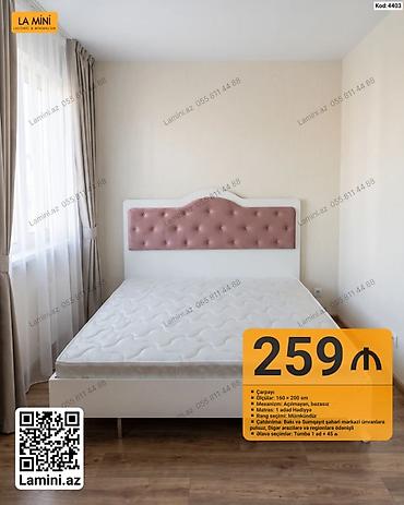 Ev və bağ: Məhsul: Çarpayı (Kod: 4403) Ölçülər: - 160 × 200 sm Konstruksiya və — 1