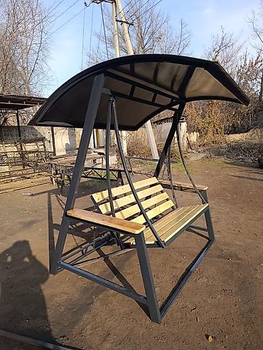 купить качели: Садовые качели Металл, Со спинкой, С крышей — 1