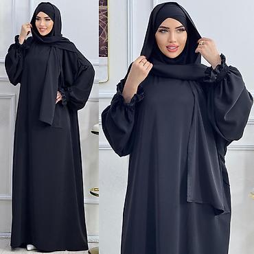 Hicab: Qadınlar üçün klassik abaya dəsti - Model: Geniş kəsimli, tam örtülü — 1
