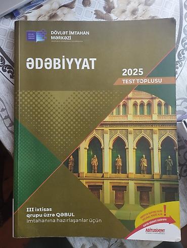 tar satışı: Məhsul: 2025 "Ədəbiyyat - Test Toplusu" Nəşriyyat/İstehsalçı: Dövlət — 1