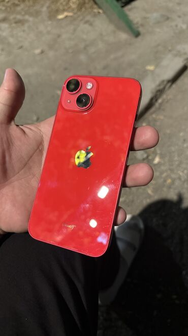 телефон бэушный: IPhone 14, Колдонулган, 128 ГБ, Кызыл, Коргоочу айнек, Каптама, 86 %