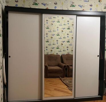 шкаф для стиральной машины: Kupe, 3 qapılı Düz dolab, Qarderob, paltar dolabı