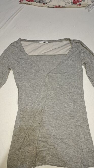 bluze i tunike: M (EU 38), Single-colored, color - Grey