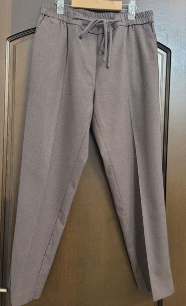 женская джинсовая одежда больших размеров: Повседневные брюки, Высокая талия, XL (EU 42)
