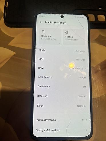 1080 ti: Infinix HOT 50 Pro, 256 GB, rəng - Gümüşü — 1