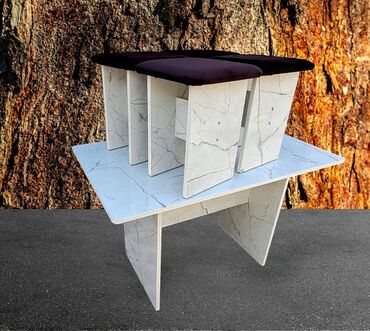 Кухонные столы и стулья: Кухонный стол и стул, Новый, Платная доставка, цвет - Белый — 4