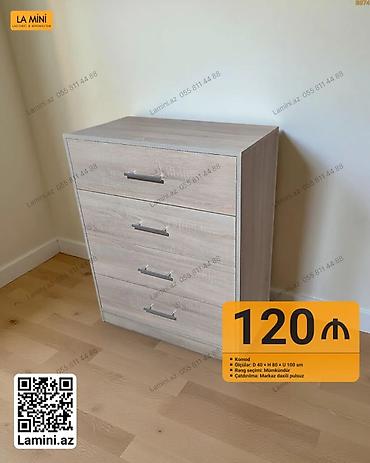 kamod: Kommod – 4 çəkməcə - Ölçülər: Dərinlik 40 sm x Hündürlük 80 sm x — 1