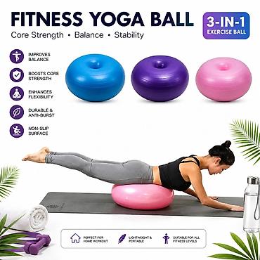фитнес: FITNESS YOGA TOPU – 3‑Ü‑1 Məşq Topu - Nüvəni gücləndirir, balans və — 1