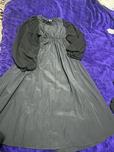 Повседневные платья: Повседневное платье, Длинная модель, Полиэстер, Платье-рубашка, M, L — 6