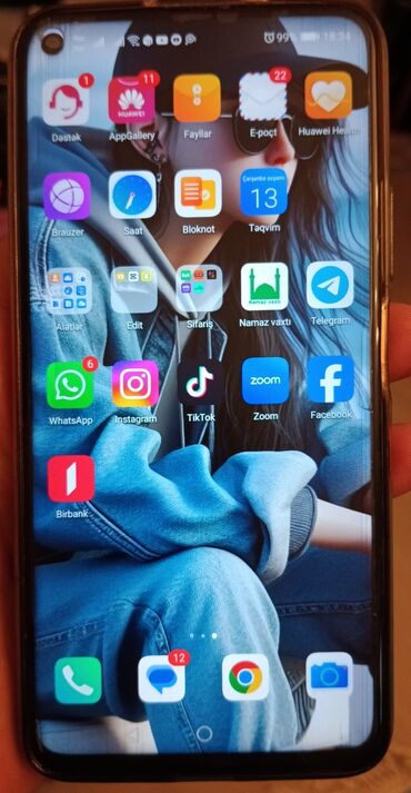 islenmis telefonlarin satisi: Honor 20 Pro, 256 ГБ, цвет - Голубой, Сенсорный, Отпечаток пальца, Две SIM карты