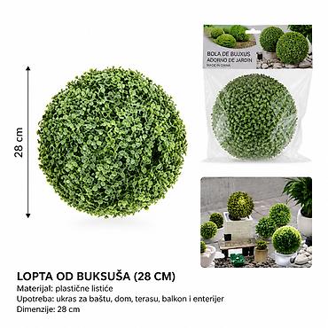 KMT Milanska travnata lopta 2902877 Dekorativna veštačka zelena kugla
