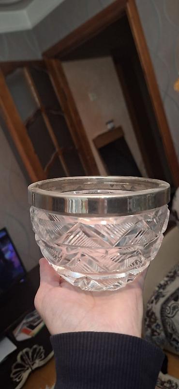 2 ci perde: Kəsimli şüşə/qədim üslublu vazaya-bowl - Material: qalın, şəffaf — 2