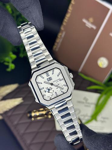 3d saat: Patek Philippe üslubunda zərif, kvadratvari bezelə sahib polad qol — 5