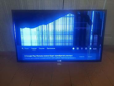 скупка кабелей: TCL 43S6500 (43") — на запчасти, Android TV. Матрица разбита (см — 1