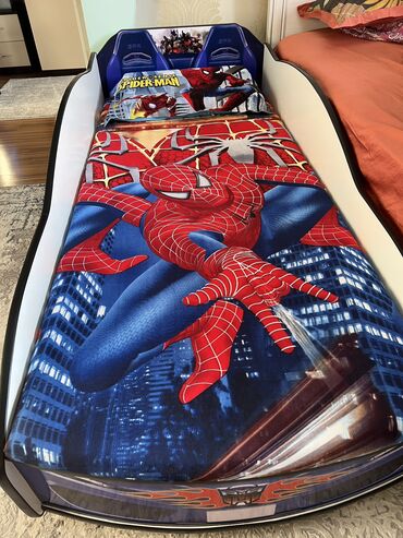 кровати металические: Детская кровать человек паук состояние 10/10 Отдадим с постельными