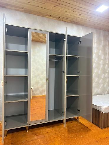 Yeni, 4 qapılı, Güzgülü, Boz, Açılan, Düz dolab — 2
