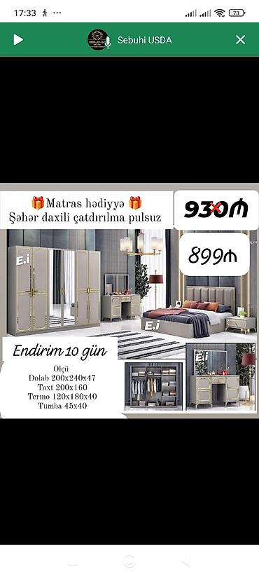 Yataq otağı dəstləri: Yataq dəsti yataq otağınız üçün zərif və funksional həll təklif edir — 7
