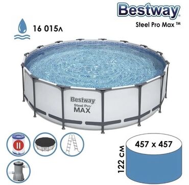 Массажеры и массажные аксессуары: Каркасный бассейн Bestway 56438 - идеальное решение для вашего летнего