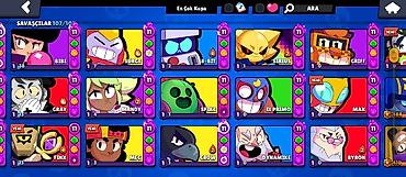 benetton çanta: Brawl Stars oyunu üçün yüksək səviyyəli hesab - Səviyyə: Maksimum 11 — 3