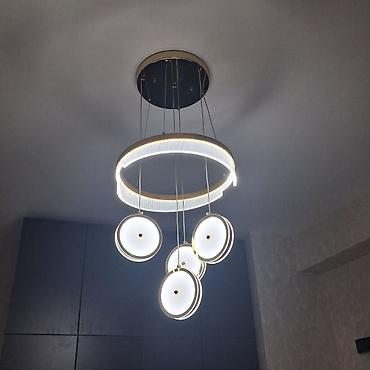 lüstur: Led Çılçıraq, 4 və daha çox lampa, Metal — 2