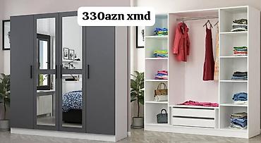 geyim dolabi: Geniş tutumlu paltar dolabı - Dizayn: 4 qapılı model; 2 qapıda tam — 1