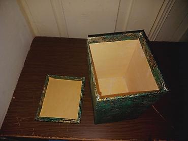 hamam xoncasi: Dekorativ qapaqlı taxta qutu - Material: ağac (daxili səthlər təbii — 2