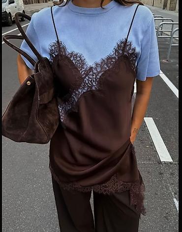 Вечерние платья: ЛЮКС КОПИЯ ZARA ТРЕНД СЕЗОНА Асимметричное сатиновое платье-комбинация — 5