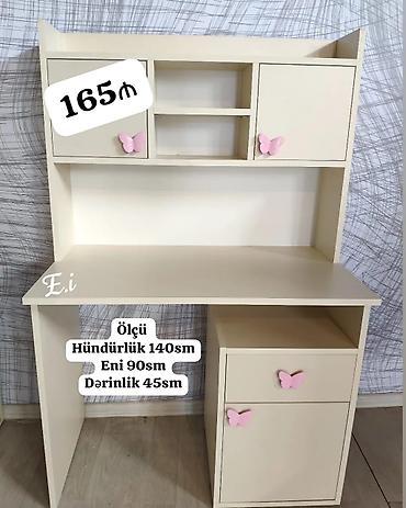 dəftər: Uşaq otağı üçün yazı/kompüter masası - Material: laminat/MDFlam tipli — 1
