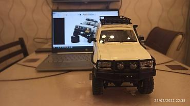 transmitter: WPL C54 Toyota Land Cruiser LC80. Qirmizi rengide — 5