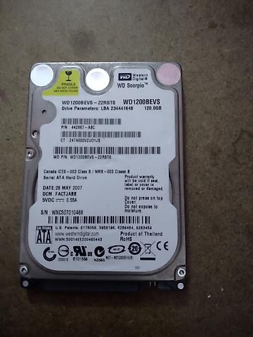 2 5 sata hdd: Western Digital WD Scorpio WD1200BEVS 2.5" HDD - Tutum: 120 GB - — 7