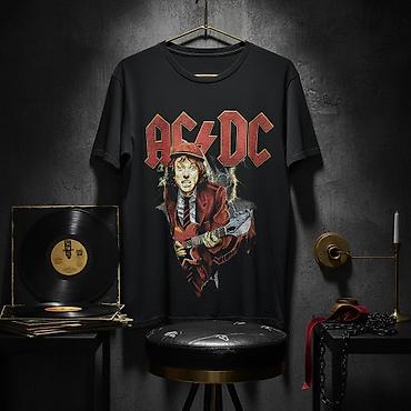 эски кийим: Футболки с принтами AC/DC - Цвет основы: черный (одна модель — — 4