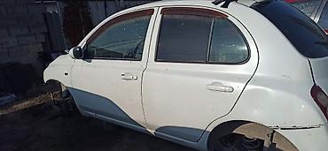 Nissan March (K12) на разбор - Кузов хэтчбек 5 дв., белый - Задняя