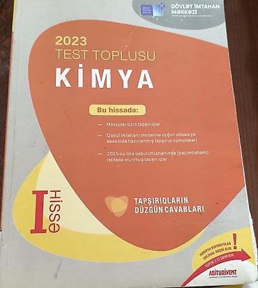 kimya kitablari: Məhsul: “Kimya – 2023 Test Toplusu” (DİM), I və II hissə — 1